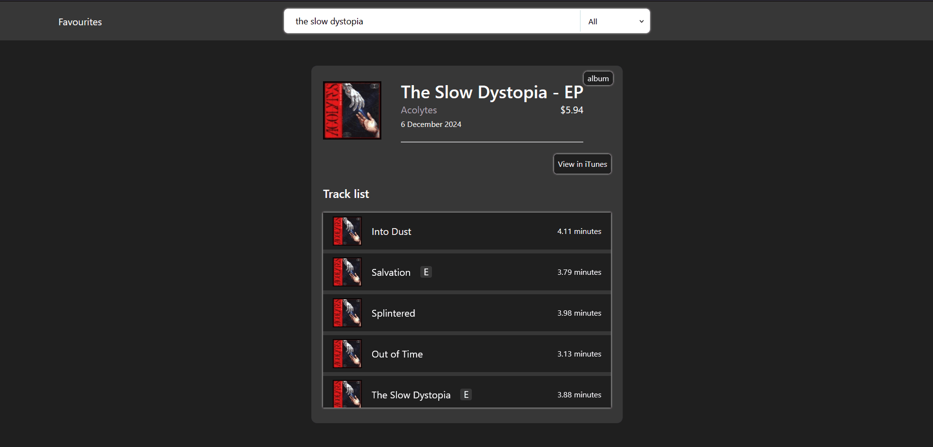 iTunes search API site